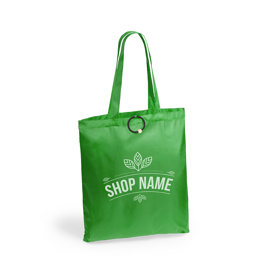 Bolsa plegable personalizada Conel de poliéster con elástico - Bolsas personalizadas plegables - Regalo Promocional Personalizado - vista alternativa