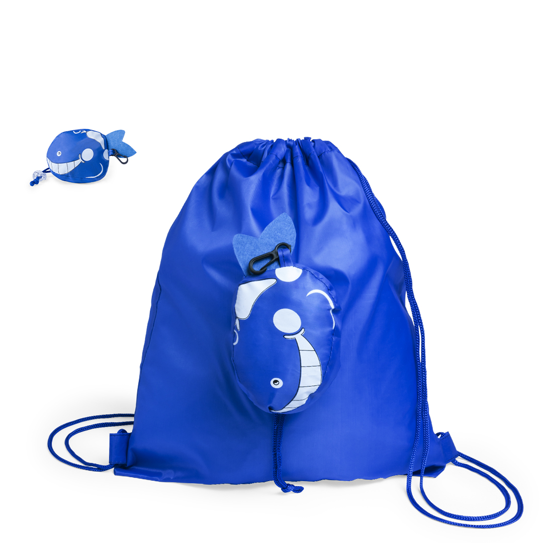 Mochila plegable personalizada Kissa para niño de poliéster 190T con animales - Niños y Juegos - Regalo Promocional Personalizado