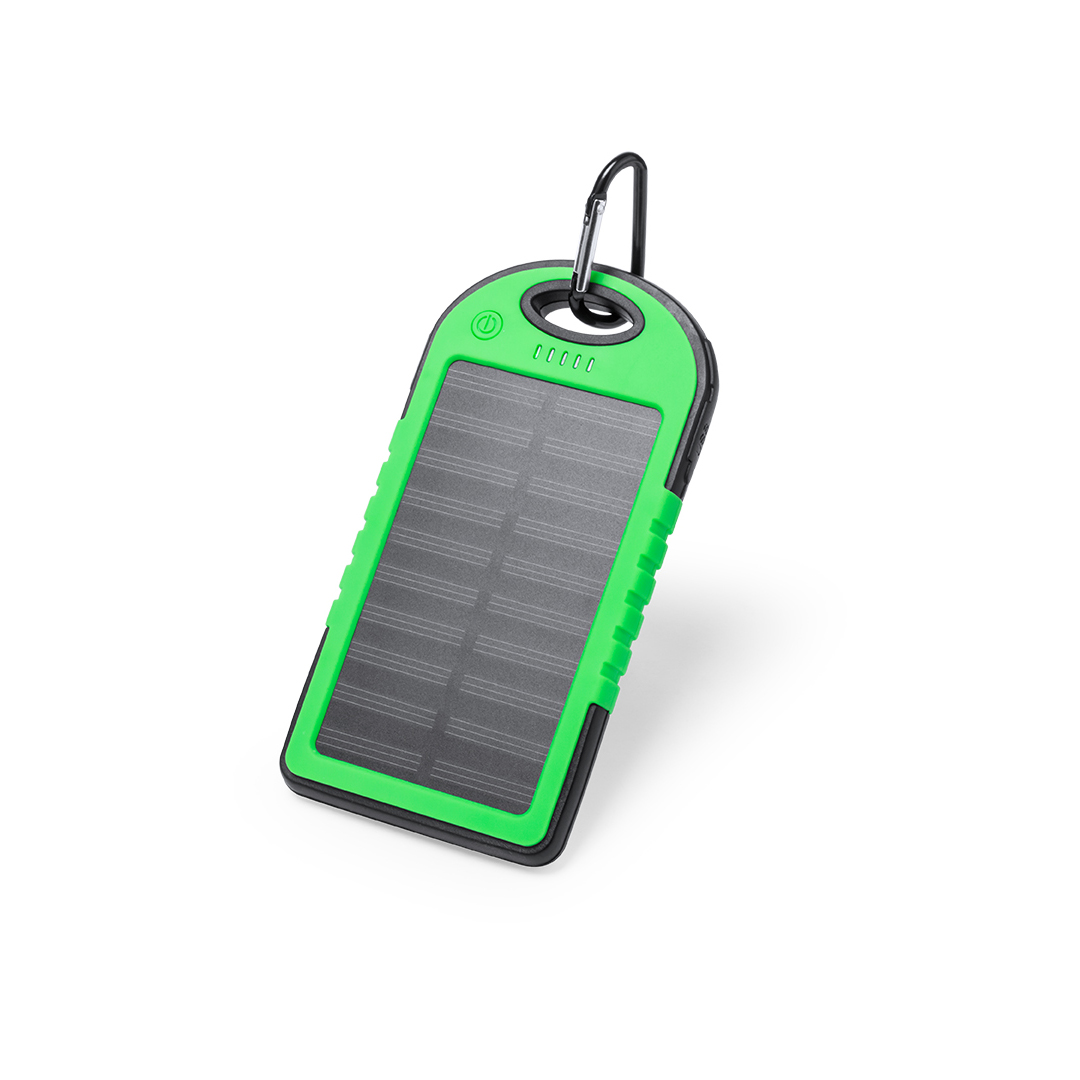 Power Bank personalizada Lenard deportivo solar con silicona de 4000mAh