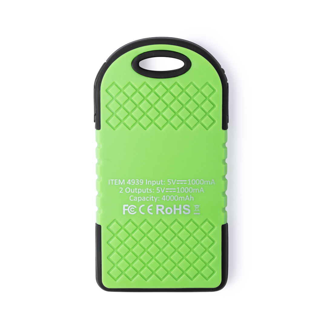 Power Bank personalizada Lenard deportivo solar con silicona de 4000mAh - Tecnología - Regalo Promocional Personalizado - imagen 4