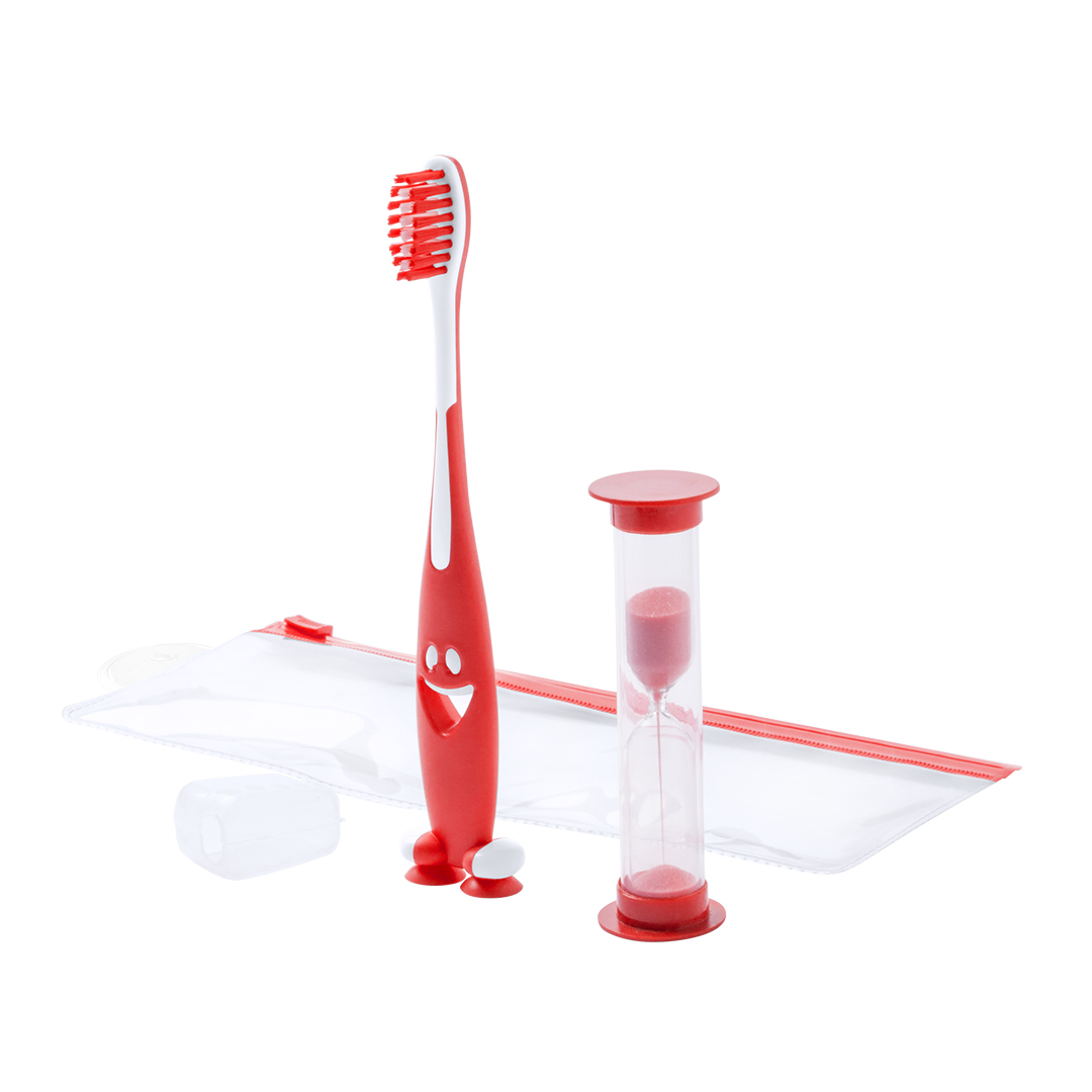 Set cepillo dientes personalizado Fident con reloj arena 2 minutos