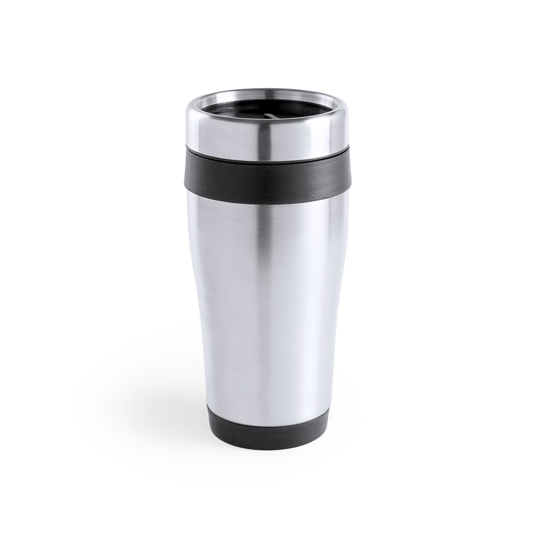 Vaso térmico personalizado Fresno de acero inox brillante colorido de 450ml