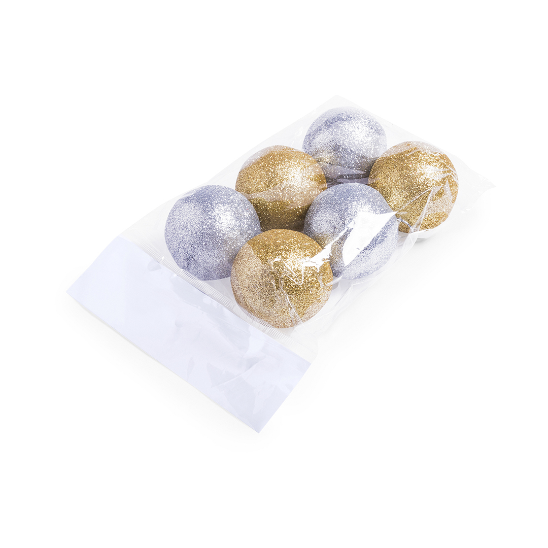 Set adornos personalizado Yenkit 6 bolas navideñas metalizadas - Packs de regalo personalizado - Regalo Promocional Personalizado - vista alternativa
