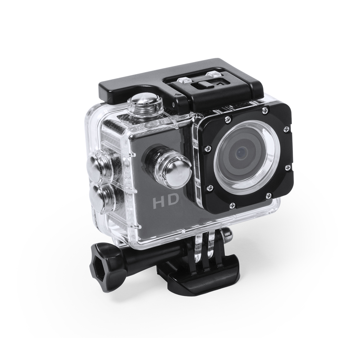 Cámara deportiva personalizada Komir HD 720p sumergible - Tecnología - Regalo Promocional Personalizado