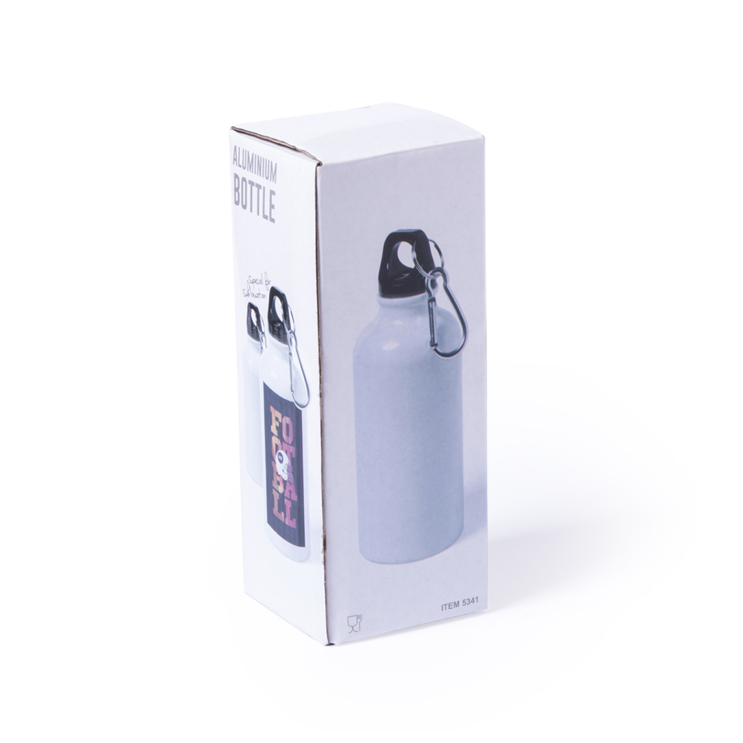 Bidón personalizado Sublimación Greims 400ml blanco mosquetón - Tazas y botellas - Regalo Promocional Personalizado - vista alternativa