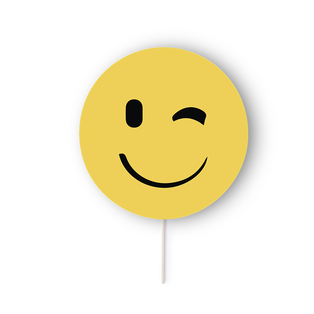 Selfie pai pai personalizado Emoty con diseños emoji de madera - Verano - Regalo Promocional Personalizado