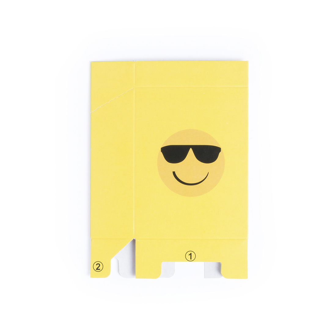 Funda para tabaco personalizada Straik de cartón emoji amarillo