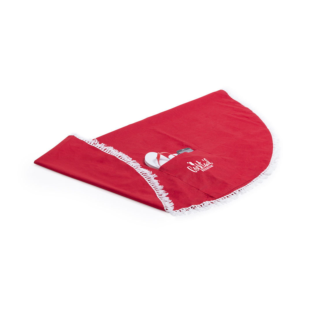 Esterilla personalizada Hansier de algodón circular con flecos