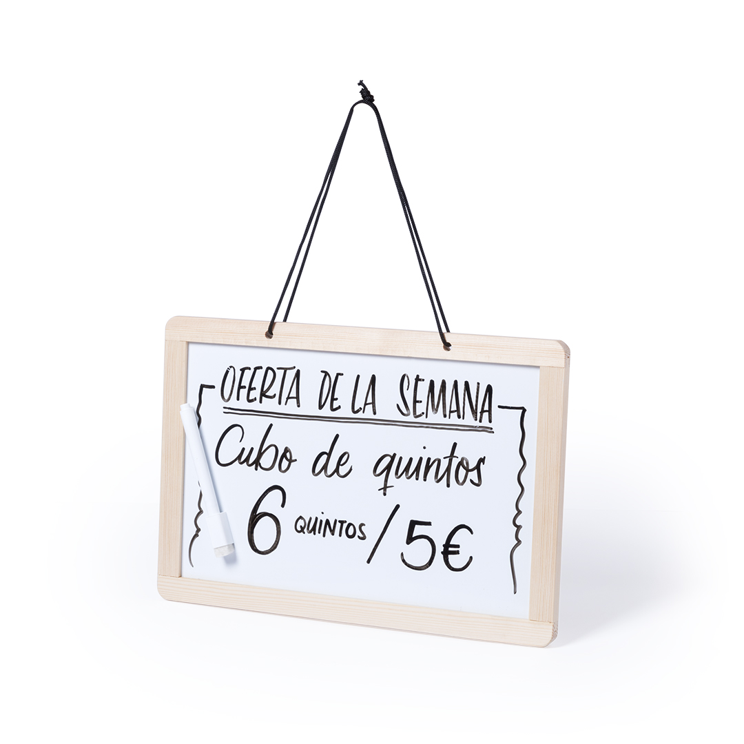 Pizarra personalizada Marnik de doble cara para colgar con accesorios - Otros accesorios cocina - Regalo Promocional Personalizado - vista alternativa