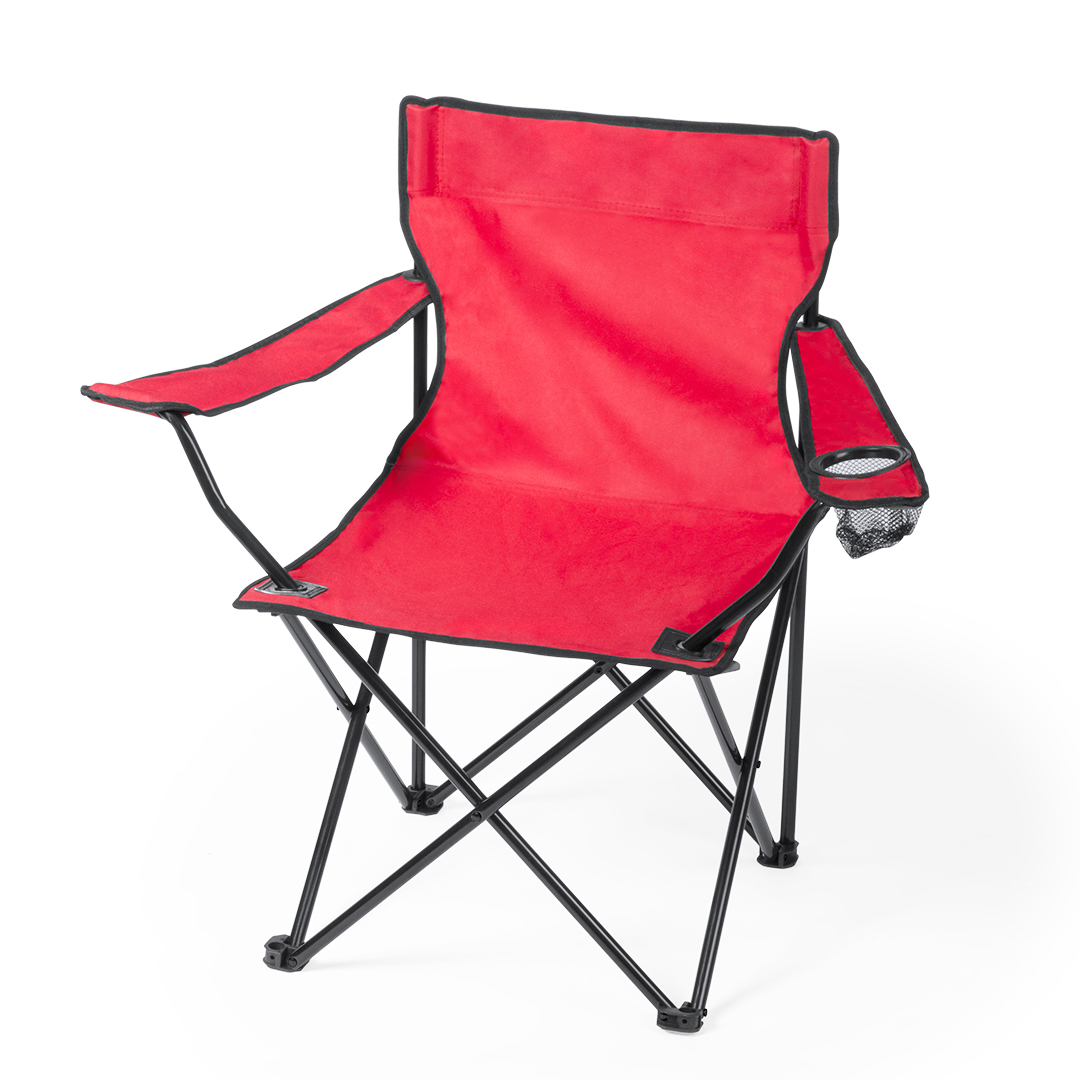 Silla plegable personalizada Bonsix de poliéster 600D con apoyabrazos - Verano - Regalo Promocional Personalizado