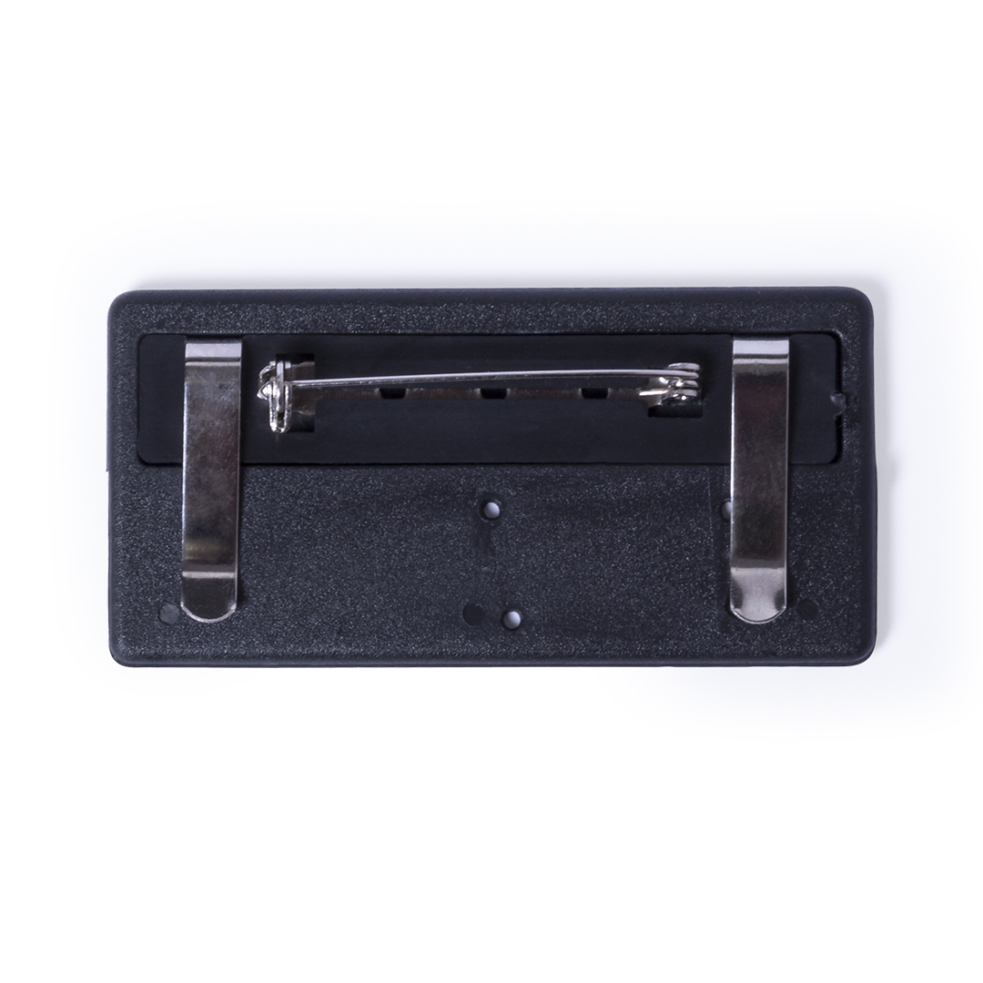 Identificador personalizado Upsin acabado brillante con doble sistema fijación