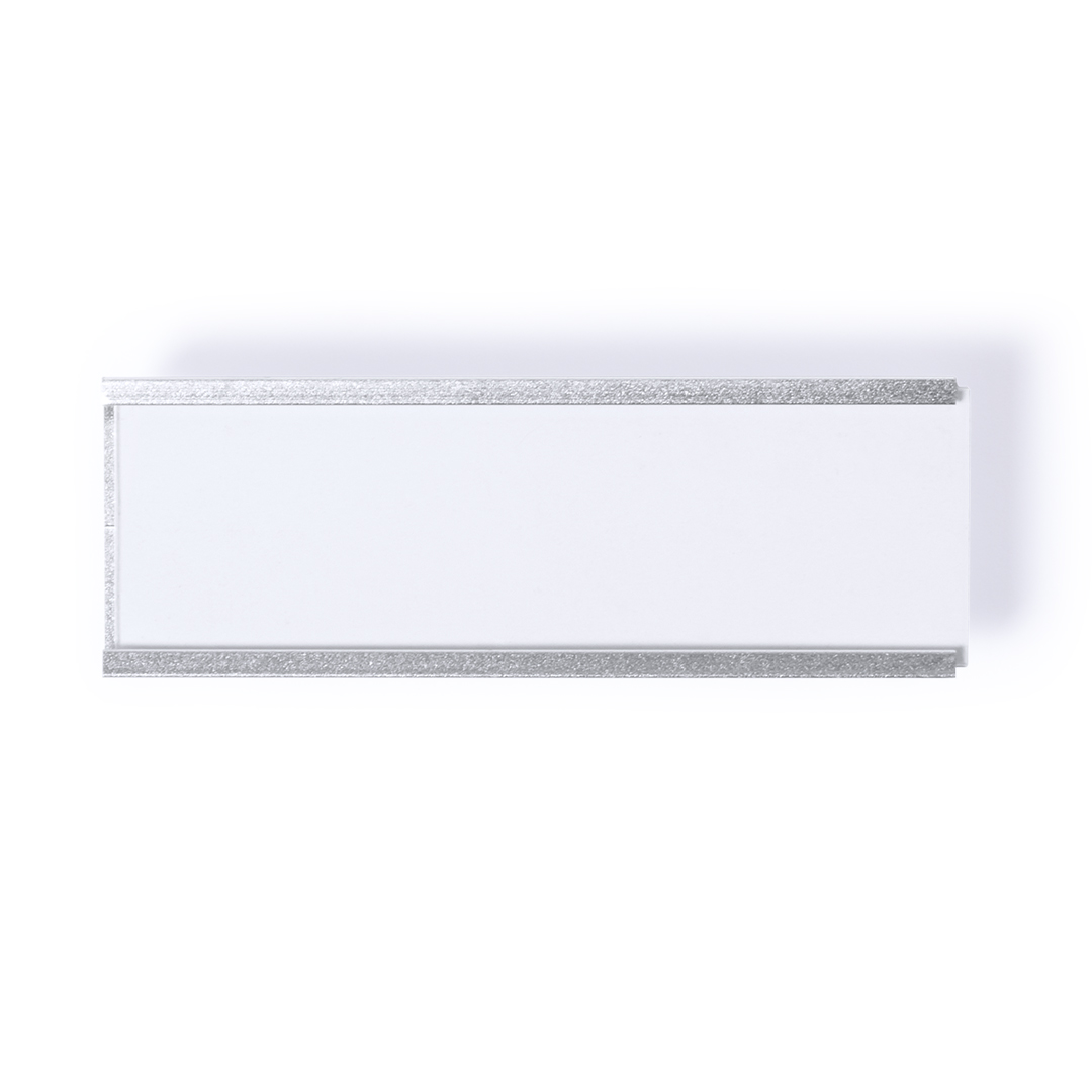 Identificador personalizado Venkal con marcos de aluminio anodizado y pinza