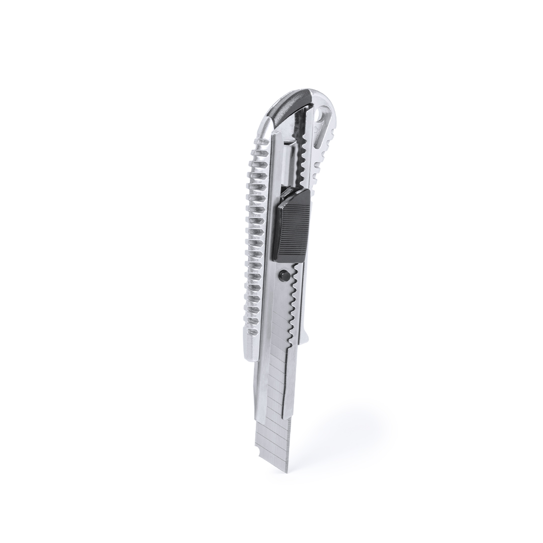 Cutter personalizado Gruesly de acero inox y aluminio ergonómico - Otros accesorios oficina - Regalo Promocional Personalizado