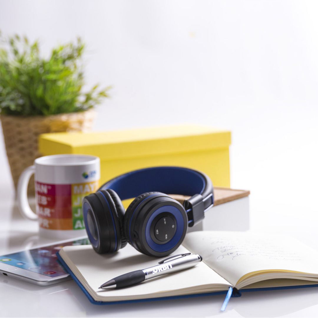 Auriculares Tresor plegables diadema bicolor brillante