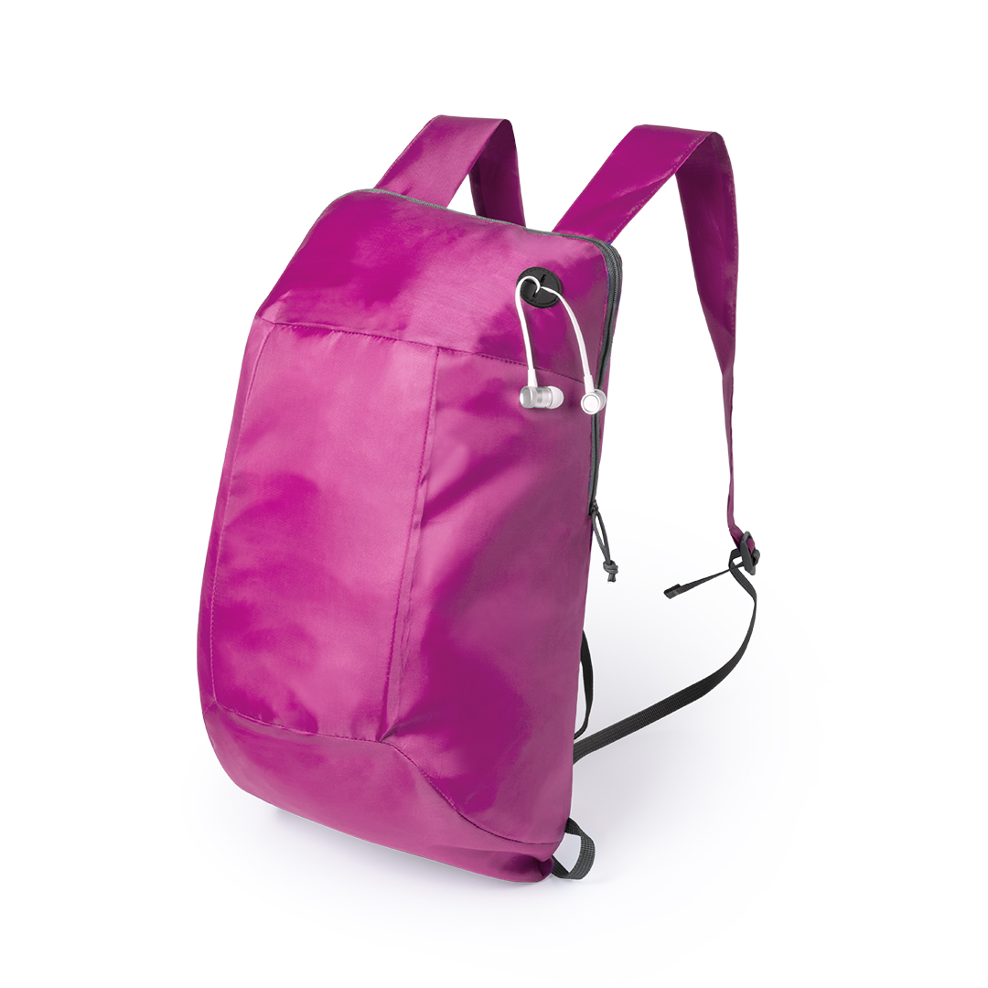 Mochila plegable personalizada Signal de poliéster 210D con auriculares