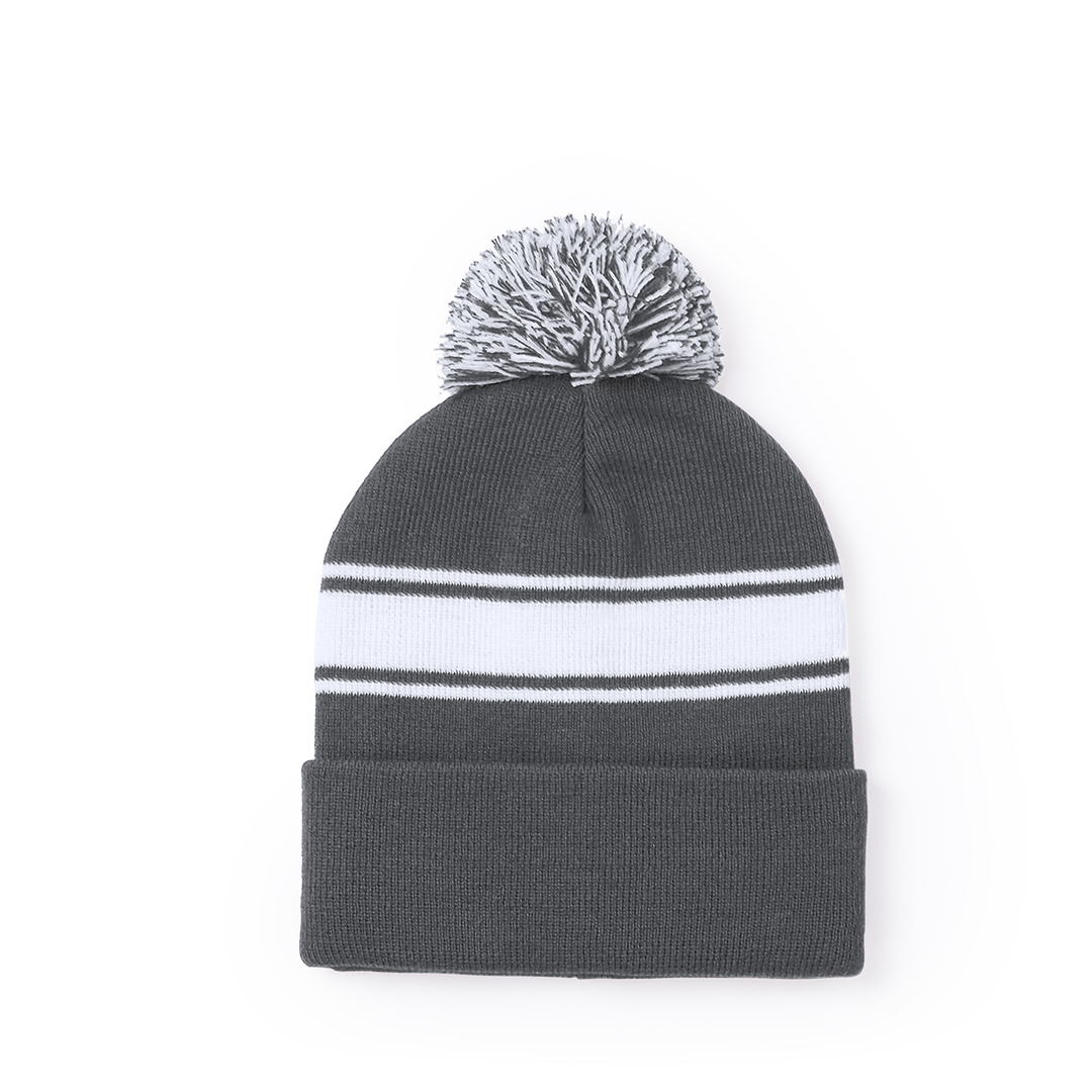Gorro personalizado Baikof acrílico con pom pom bicolor - Gorros personalizados - Regalo Promocional Personalizado