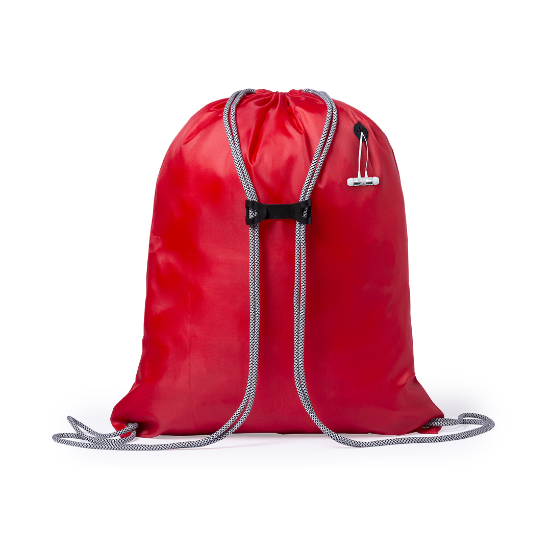 Mochila personalizada Telner de cuerdas con salida de auriculares