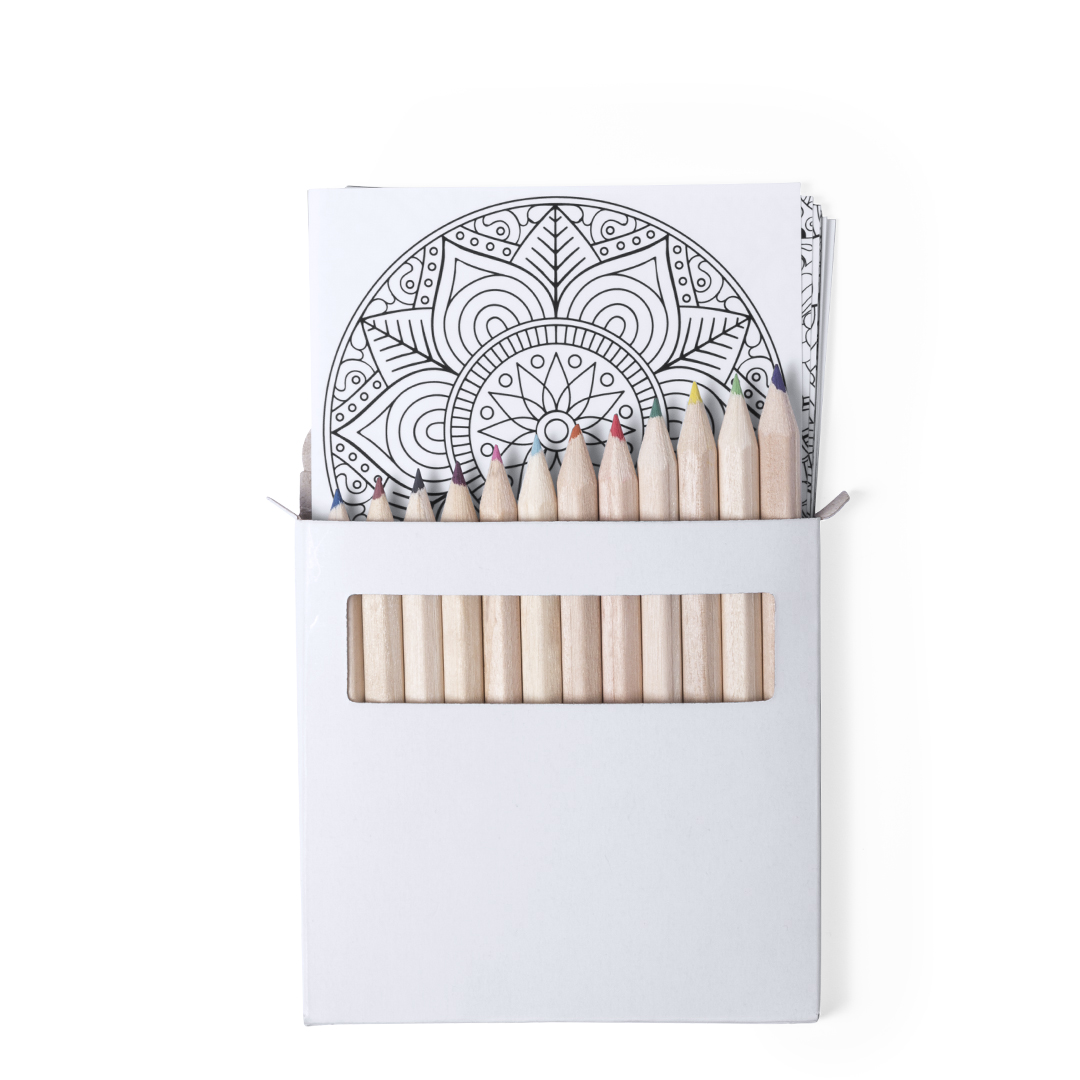 Set mandala personalizado Boltex lápices y láminas para colorear - Niños y Juegos - Regalo Promocional Personalizado