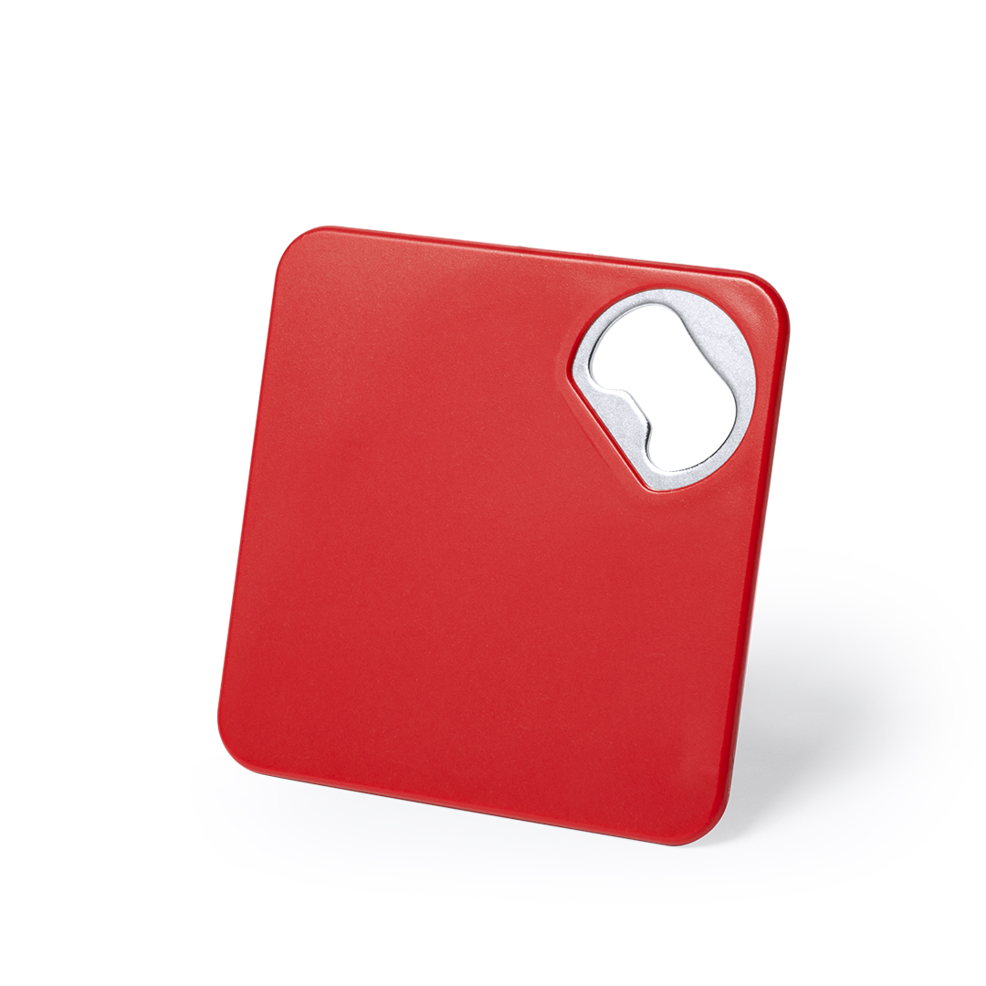 Posavasos abridor personalizado Olmux metálico con base antideslizante - Posavasos personalizados - Regalo Promocional Personalizado