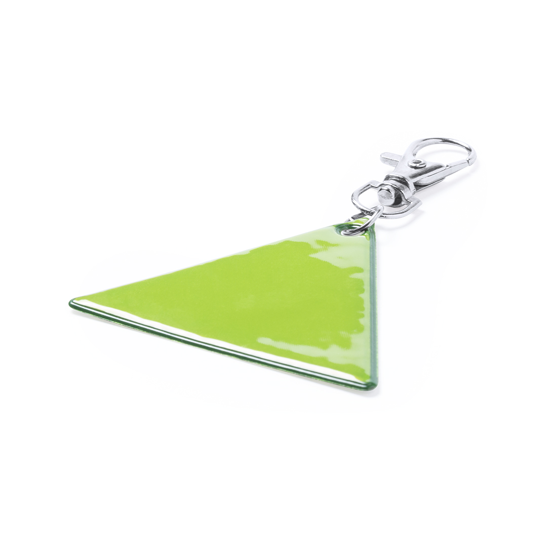 Llavero personalizado Koreflec de PVC reflectante triangular