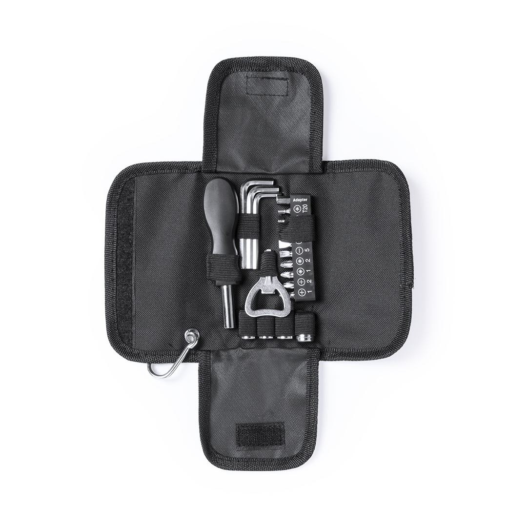 Set herramientas personalizado Congus de 19 accesorios con mosquetón