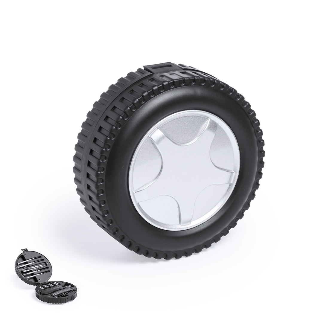 Set herramientas personalizado Wheels de 20 accesorios diseño rueda - Sets de herramientas - Regalo Promocional Personalizado