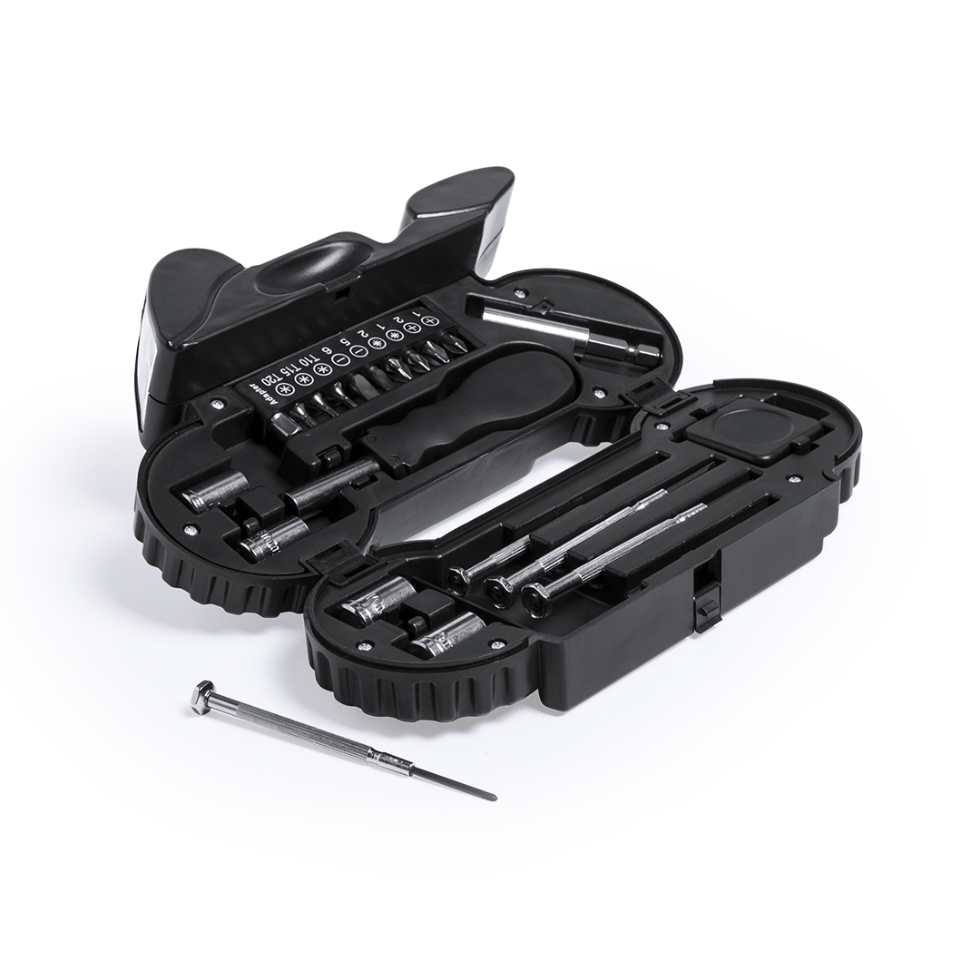 Set herramientas personalizado Mostik diseño moto con linterna LED