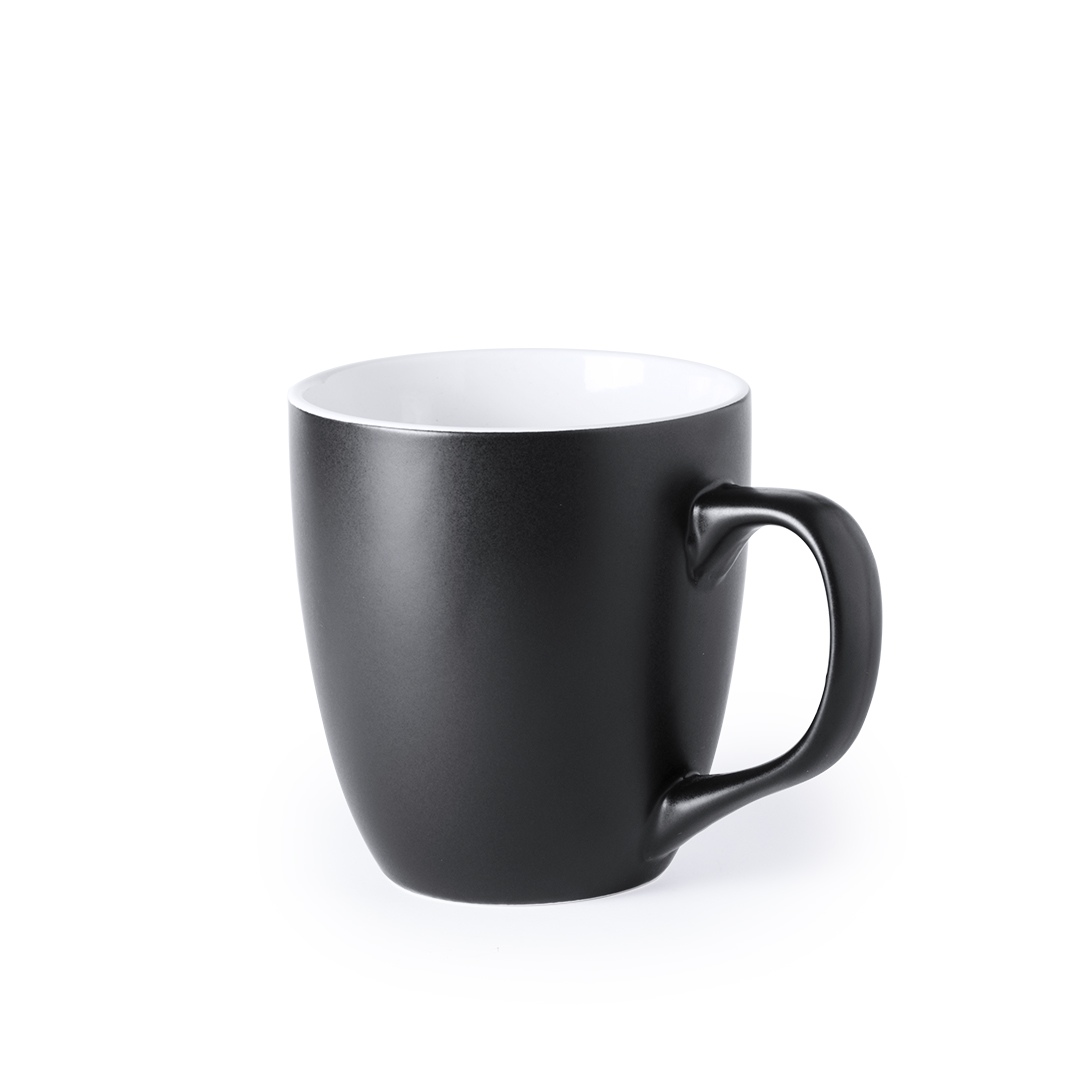 Taza de cerámica personalizada Mabery de 470ml con exterior colorido - Tazas y vasos personalizados - Regalo Promocional Personalizado