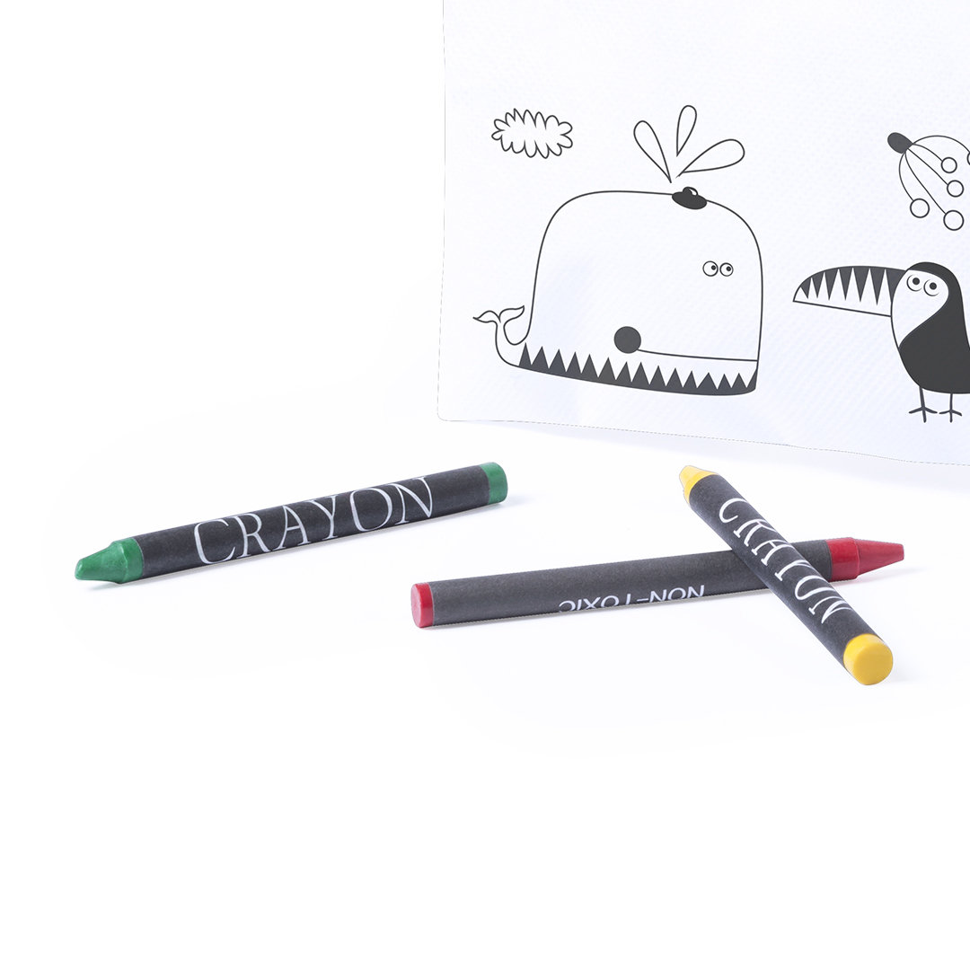 Estuche personalizado Skinga de non-woven para colorear con ceras - Oficina - Regalo Promocional Personalizado - vista alternativa