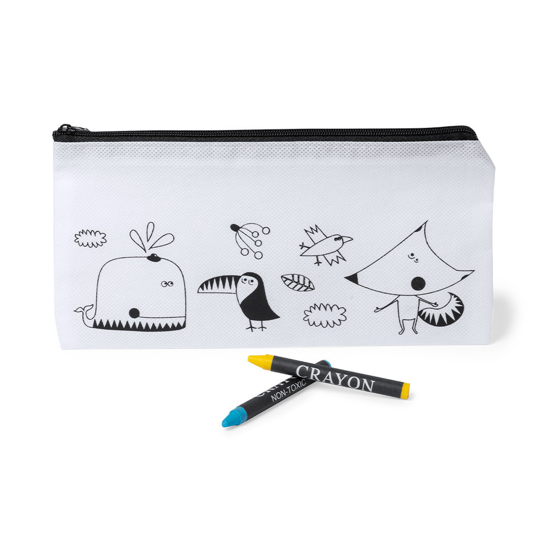 Estuche personalizado Skinga de non-woven para colorear con ceras - Oficina - Regalo Promocional Personalizado - imagen 3