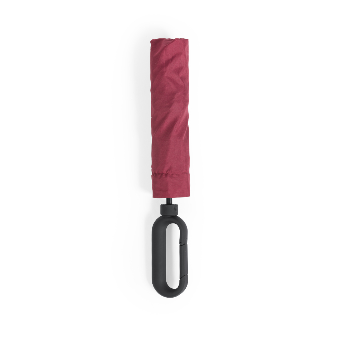 Paraguas plegable personalizado Brosmon con mosquetón integrado - Paraguas personalizados - Regalo Promocional Personalizado - vista alternativa