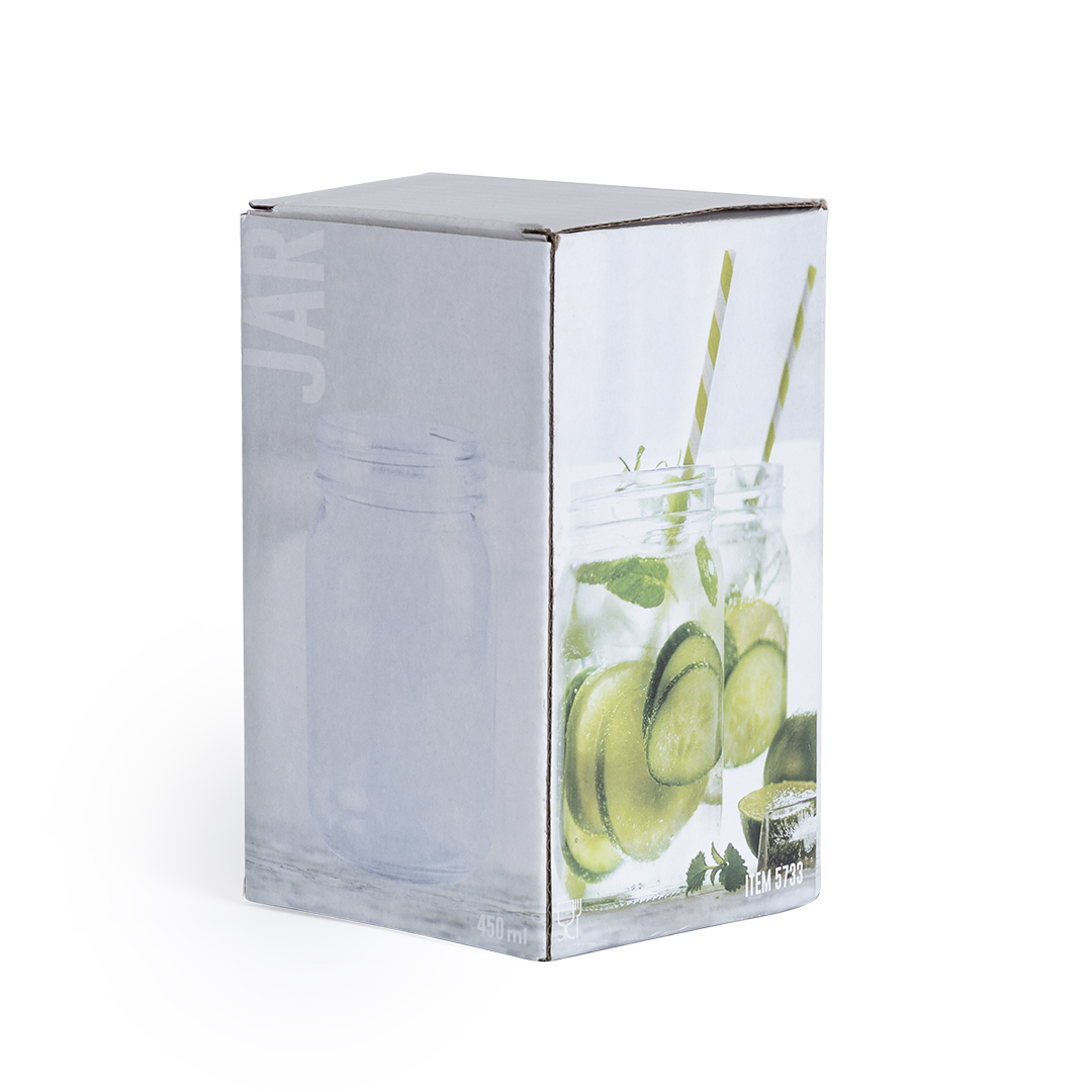 Tarro personalizado Drunax multiusos de cristal de 450ml - Tazas y botellas - Regalo Promocional Personalizado - vista alternativa