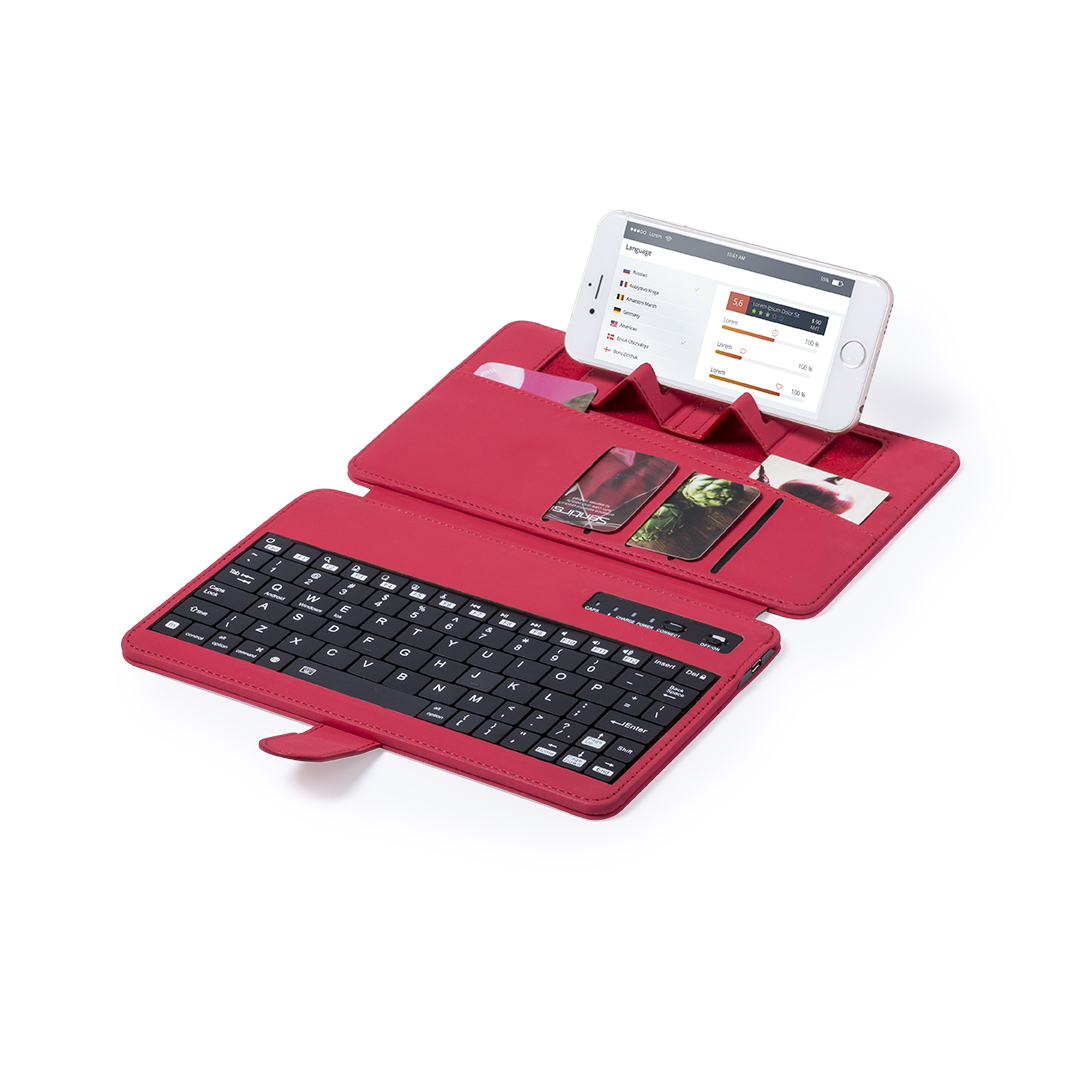 Teclado soporte personalizado Dustin Bluetooth con polipiel
