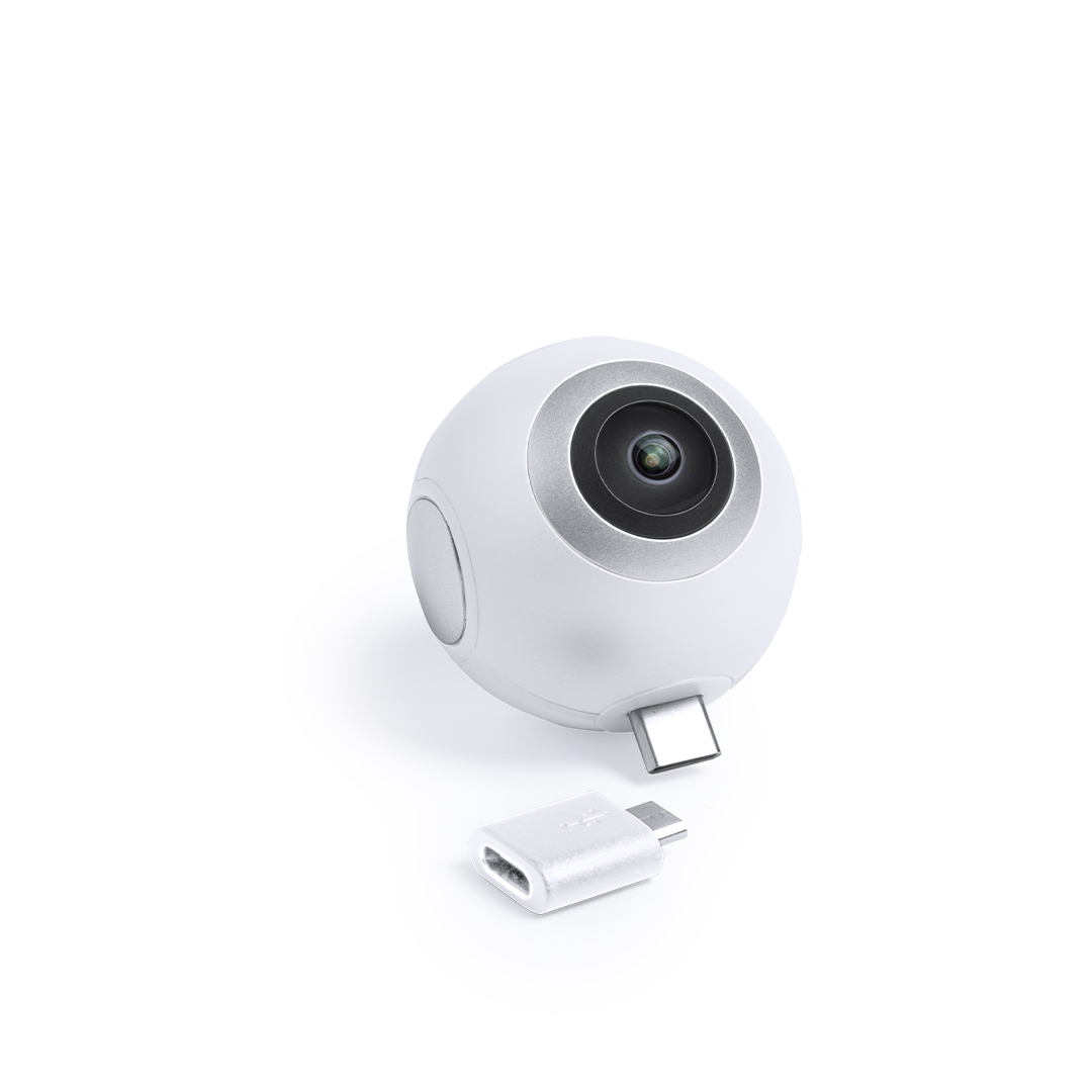 Cámara personalizada Ribben 360° con conexión Tipo-C - Tecnología - Regalo Promocional Personalizado