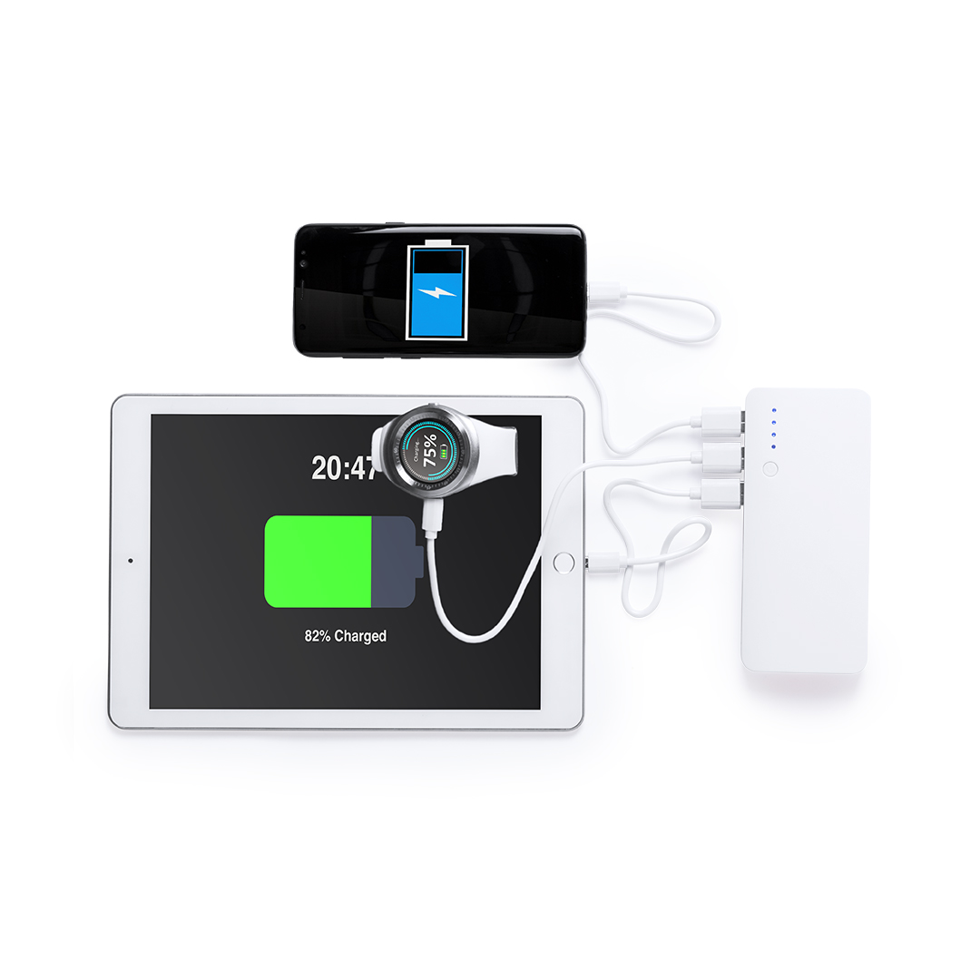 Power Bank personalizada Kaprin de alta capacidad con triple USB de 10000mAh