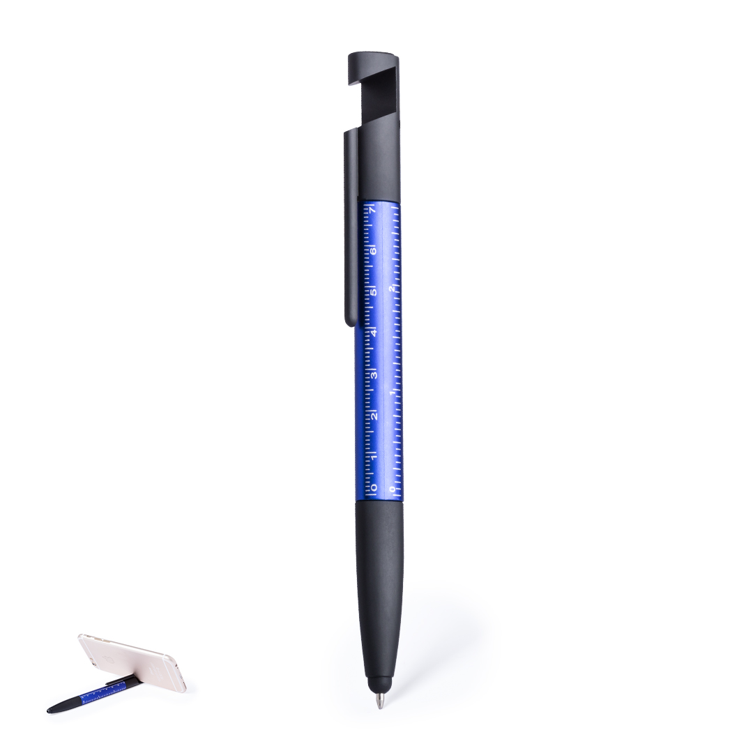 Bolígrafo multifunción personalizado Payro 7 en 1 con soporte móvil - Oficina - Regalo Promocional Personalizado