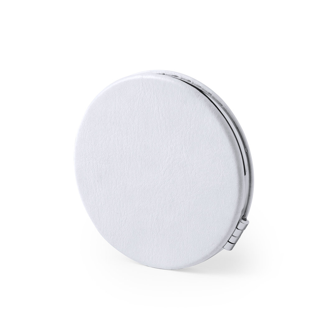 Espejo personalizado Plumiax plegable de polipiel blanca con aumentos - Hogar - Regalo Promocional Personalizado - imagen 3