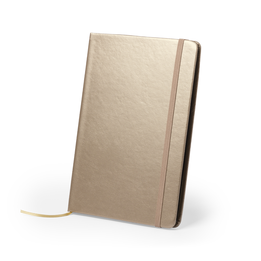 Bloc de notas personalizado Bodley en polipiel metalizada dorado plateado oro rosa - Oficina - Regalo Promocional Personalizado