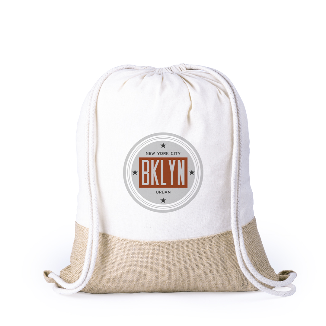 Mochila personalizada Badix de cuerdas con base de yute - Mochilas personalizadas - Regalo Promocional Personalizado