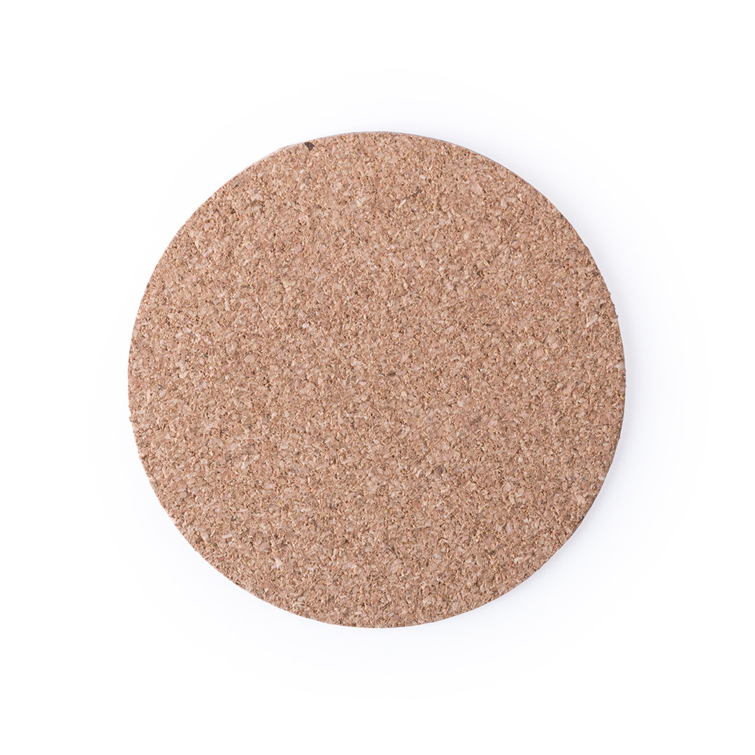 Posavasos personalizado Brunex de corcho natural para amantes ecológicos