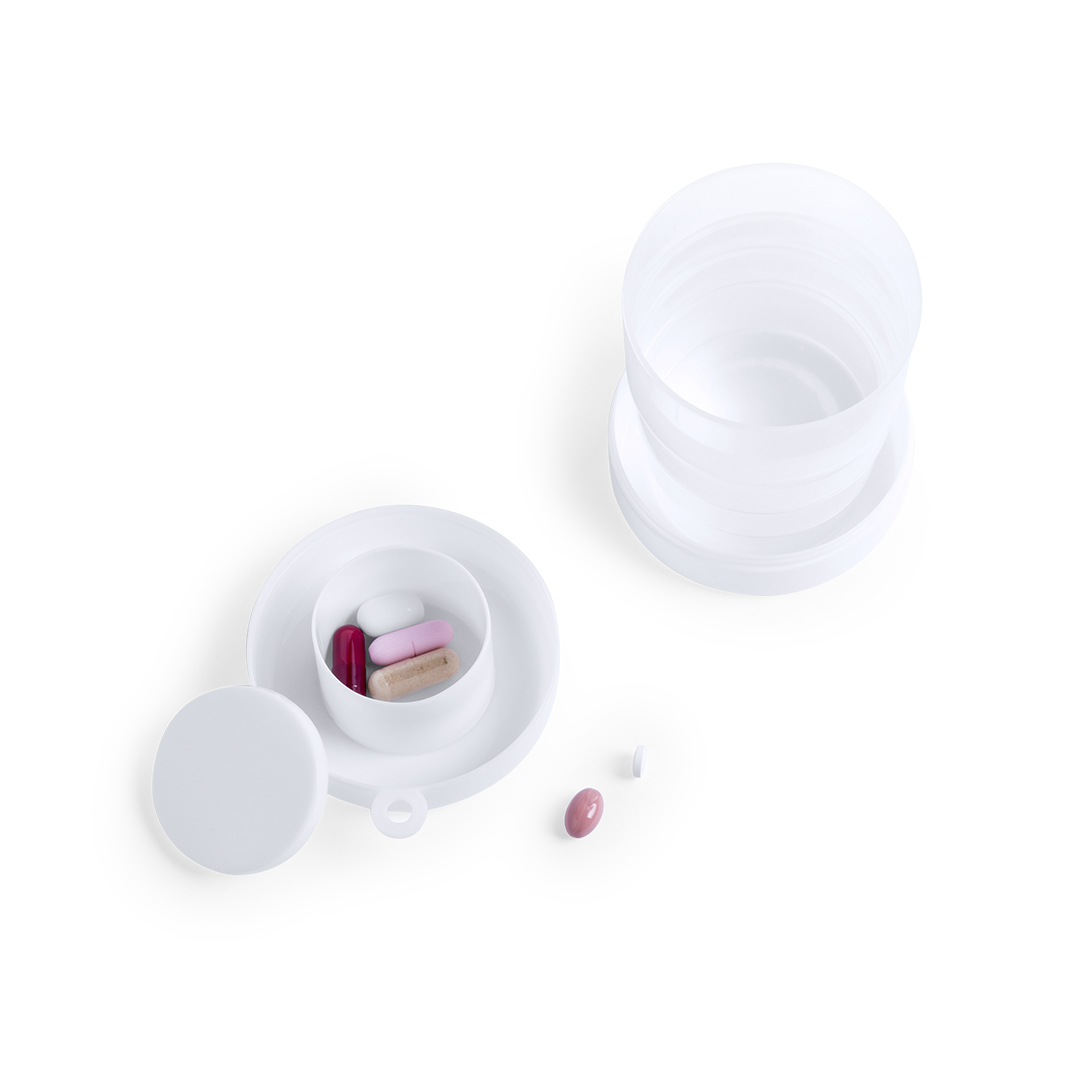 Vaso plegable personalizado Berty con pastillero de 220ml - Tazas y vasos personalizados - Regalo Promocional Personalizado - imagen 4