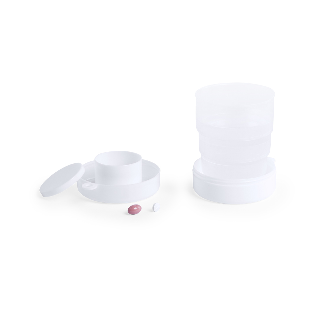 Vaso plegable personalizado Berty con pastillero de 220ml - Tazas y vasos personalizados - Regalo Promocional Personalizado - imagen 6