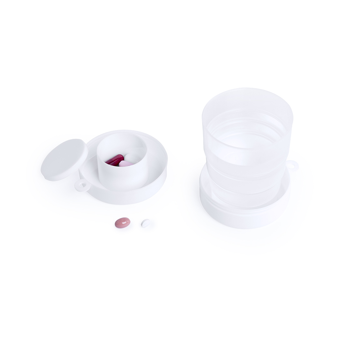 Vaso plegable personalizado Berty con pastillero de 220ml - Tazas y vasos personalizados - Regalo Promocional Personalizado - imagen 7