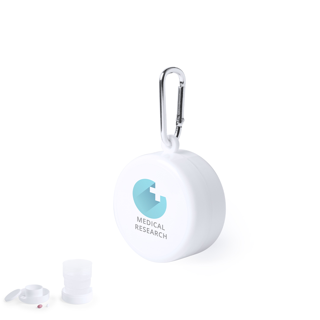Vaso plegable personalizado Berty con pastillero de 220ml - Tazas y vasos personalizados - Regalo Promocional Personalizado