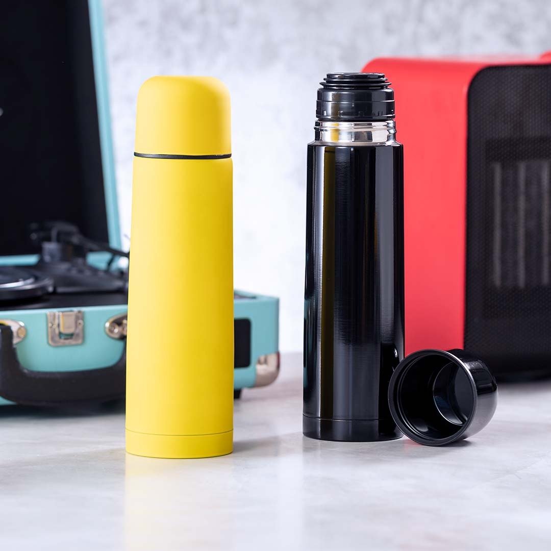 Termo de acero inox brillante con taza personalizado Tancher de 500ml - Termos personalizados - Regalo Promocional Personalizado - imagen 4