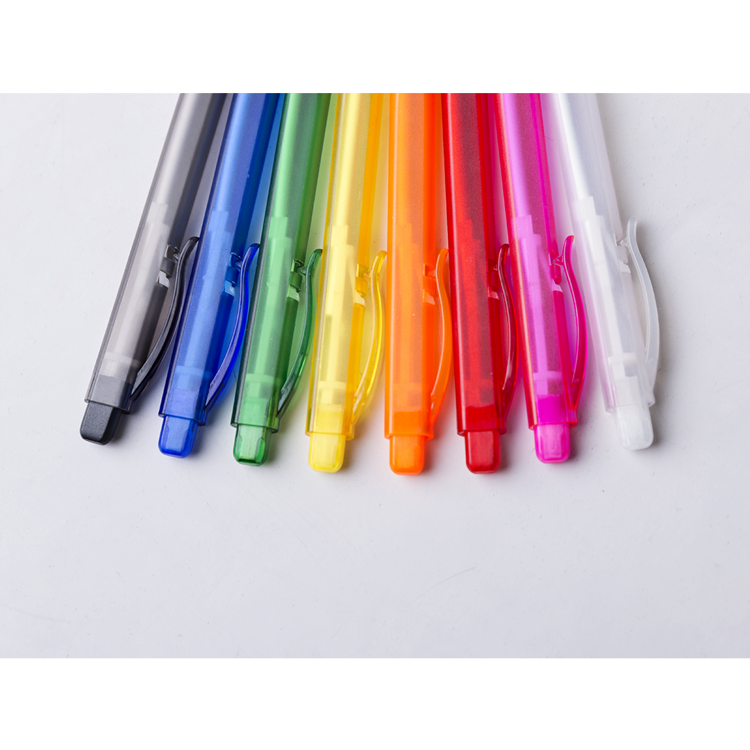 Bolígrafo personalizado original Dafnel rectangular translúcido monocolor - Oficina - Regalo Promocional Personalizado - vista alternativa