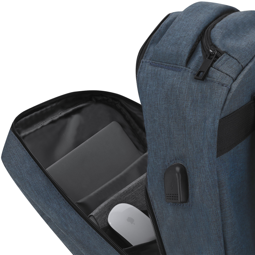 Mochila personalizada Trolley Haltrix de poliéster 300D con USB - Mochilas personalizadas - Regalo Promocional Personalizado - imagen 12