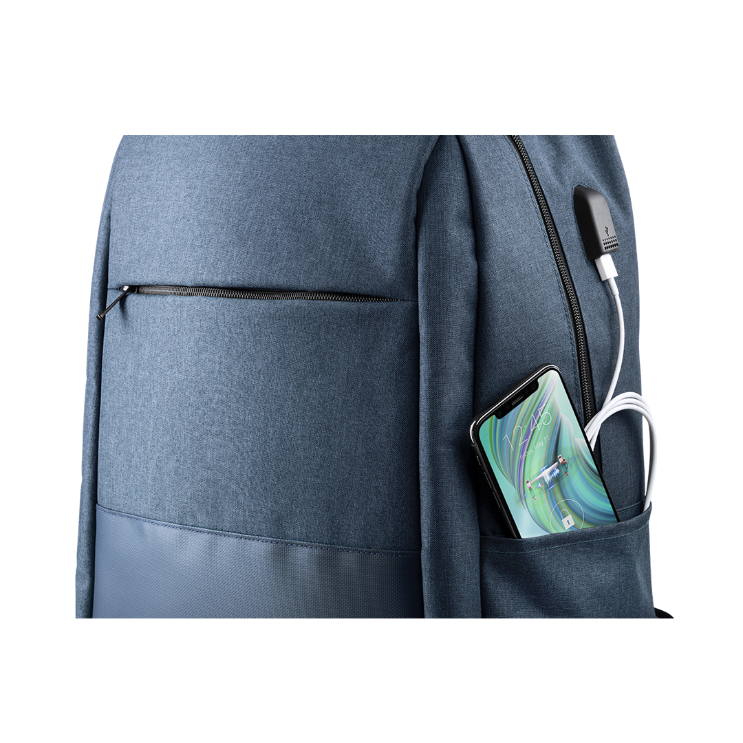 Mochila personalizada Trolley Haltrix de poliéster 300D con USB - Mochilas personalizadas - Regalo Promocional Personalizado - imagen 3