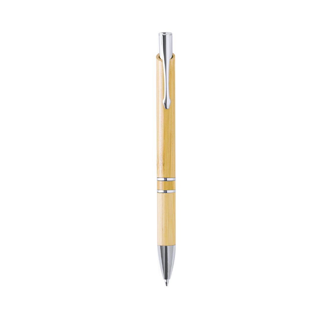 Bolígrafo nature personalizado Nikox de madera de bambú con clip troquelado - Oficina - Regalo Promocional Personalizado - vista alternativa