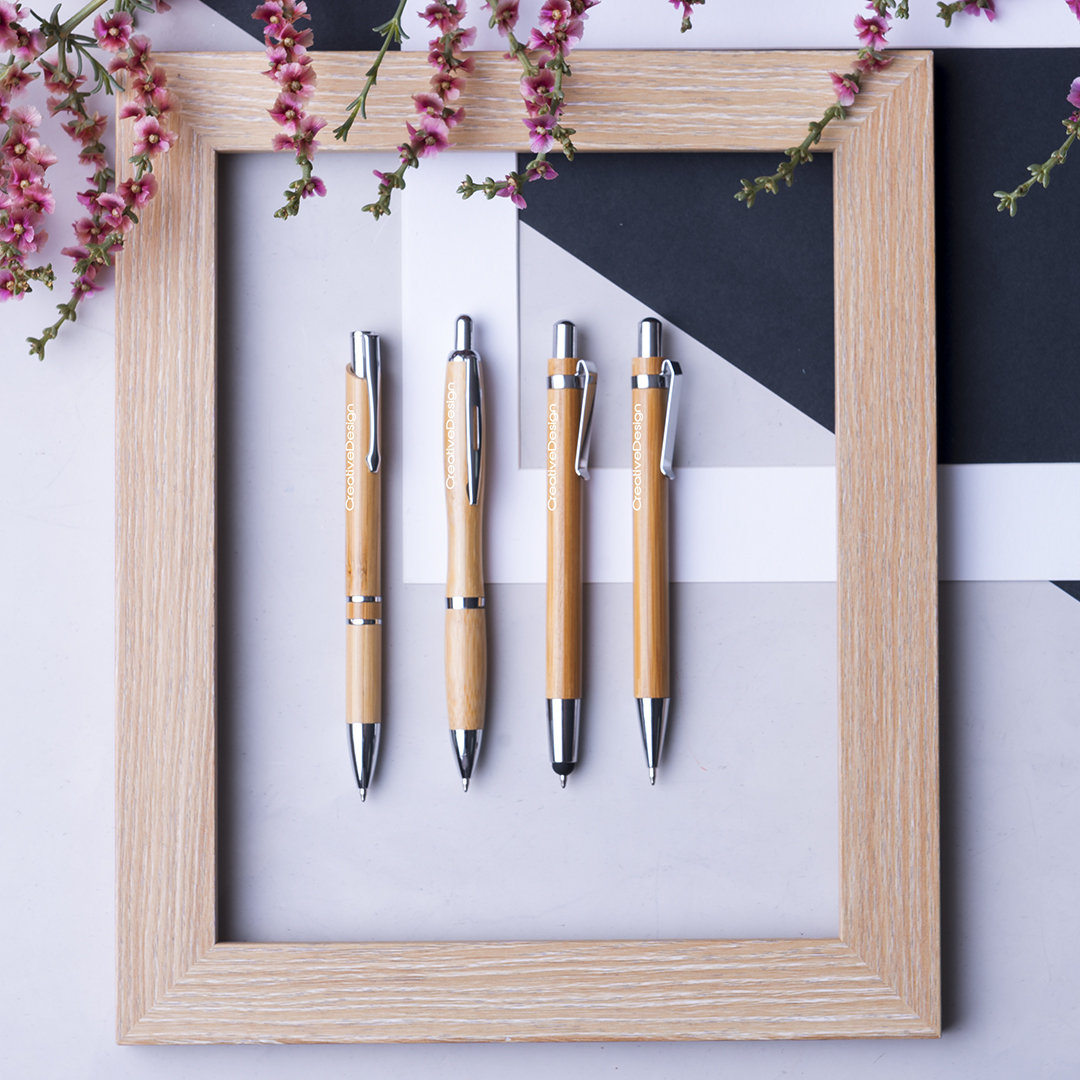Bolígrafo nature personalizado Nikox de madera de bambú con clip troquelado - Oficina - Regalo Promocional Personalizado - imagen 4